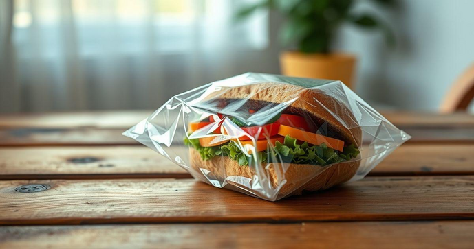 Embalagem pl&aacute;stica para sandu&iacute;che natural &eacute; a escolha ideal para preservar frescor e sabor